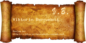 Viktorin Bernadett névjegykártya