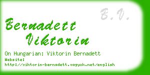 bernadett viktorin business card